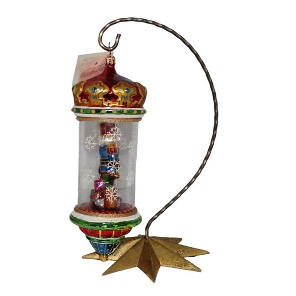 Christopher Radko Christmas Ornament Blown Glass Crystal Cracker Nutcracker Rare - Picture 3 of 6